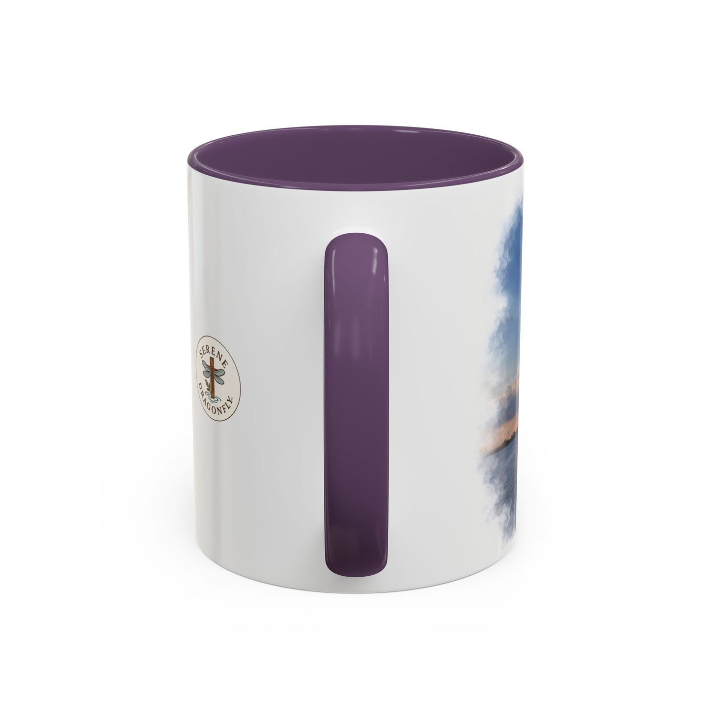 Sunset Lake Accent Mug – Serene Dragonfly Scenic Coffee Cup (11/15 oz)