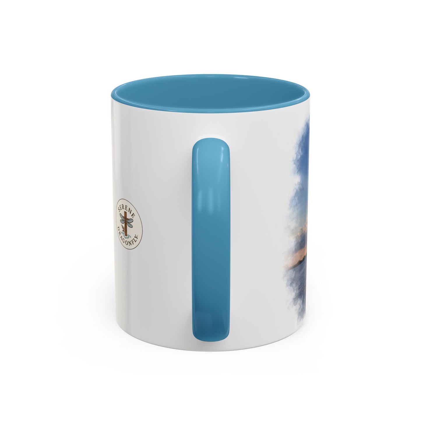 Sunset Lake Accent Mug – Serene Dragonfly Scenic Coffee Cup (11/15 oz)