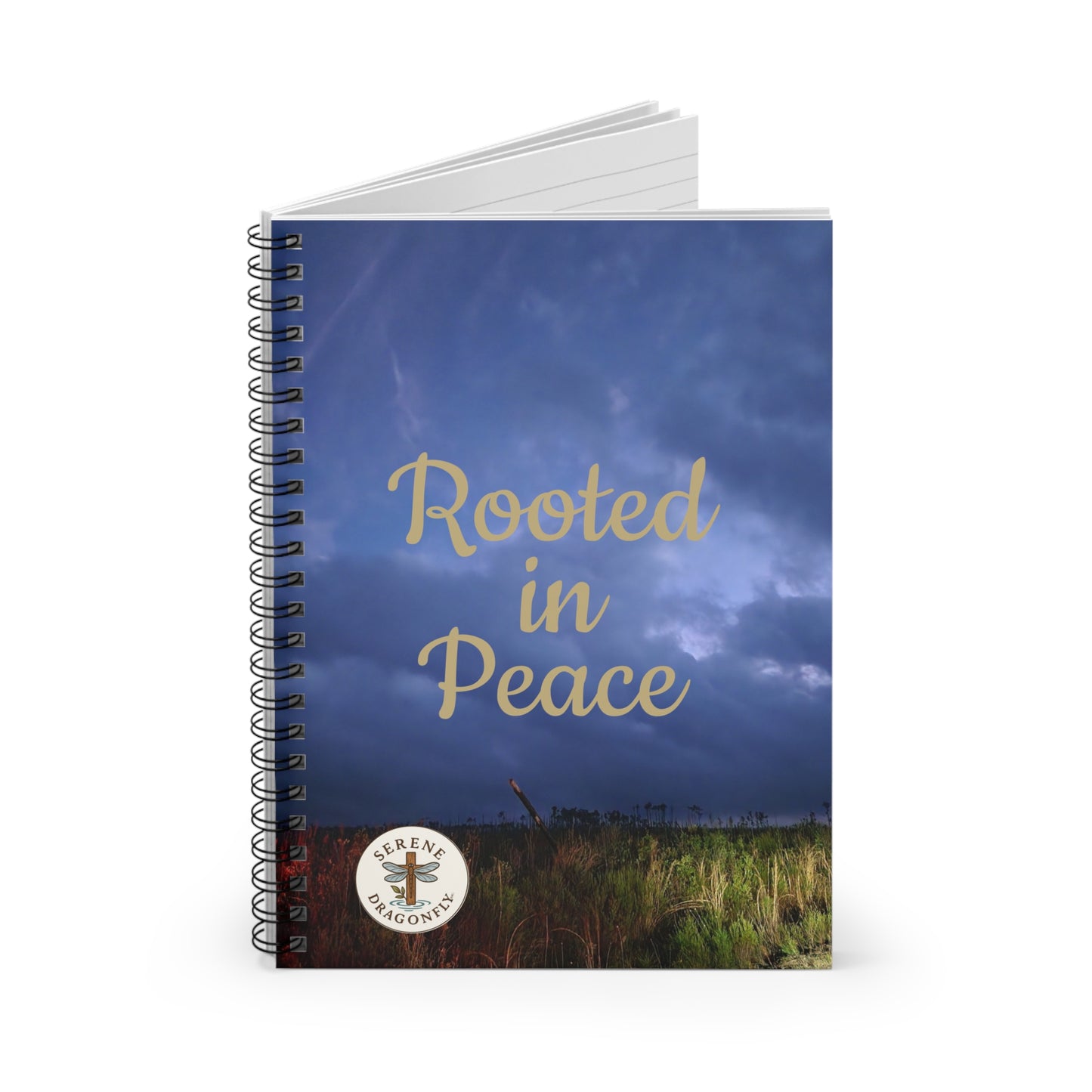 Rooted in Peace Spiral Notebook — Inspirational Ruled Journal