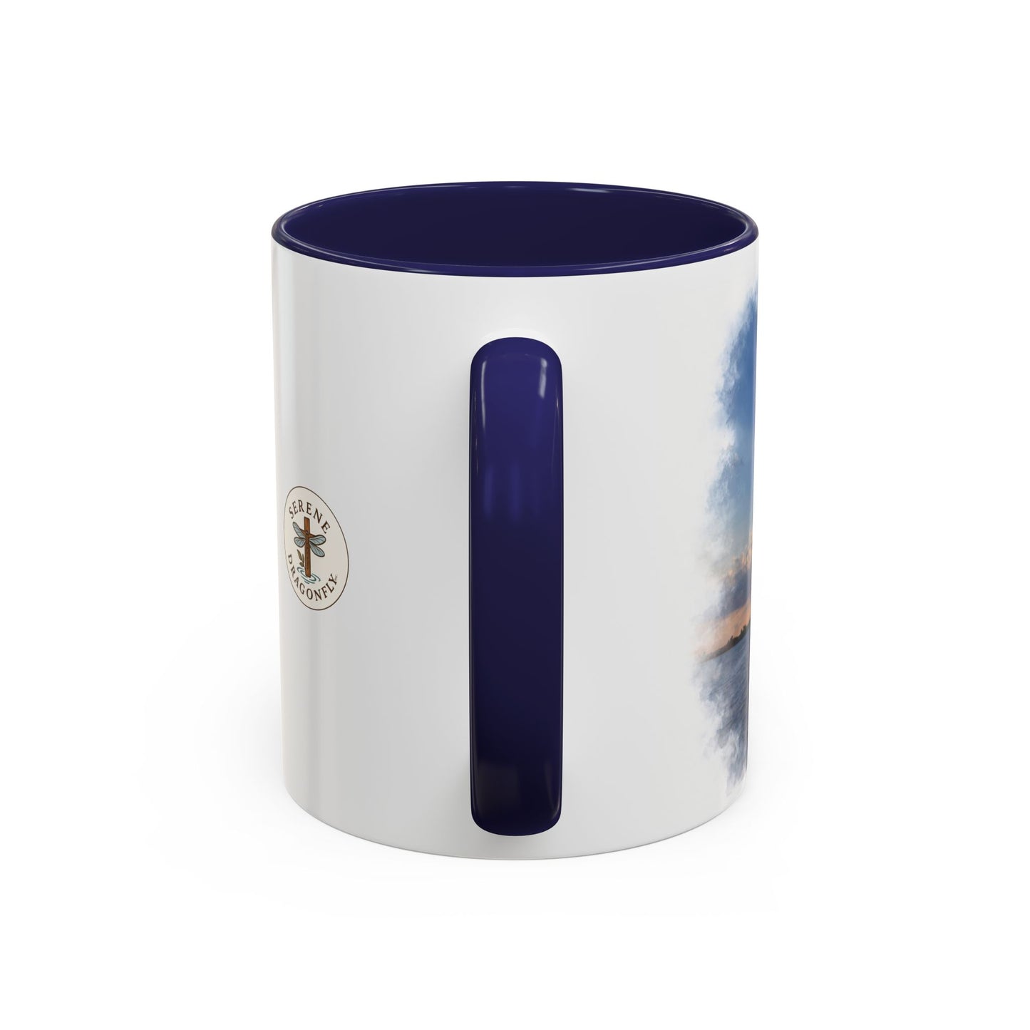 Sunset Lake Accent Mug – Serene Dragonfly Scenic Coffee Cup (11/15 oz)