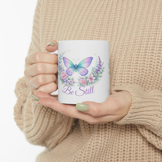 Be Still & Know Butterfly Mug (11oz/15oz)
