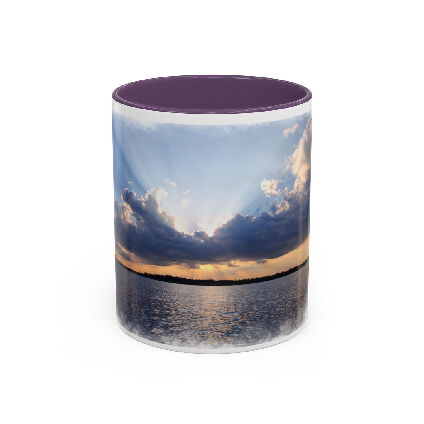 Sunset Lake Accent Mug – Serene Dragonfly Scenic Coffee Cup (11/15 oz)