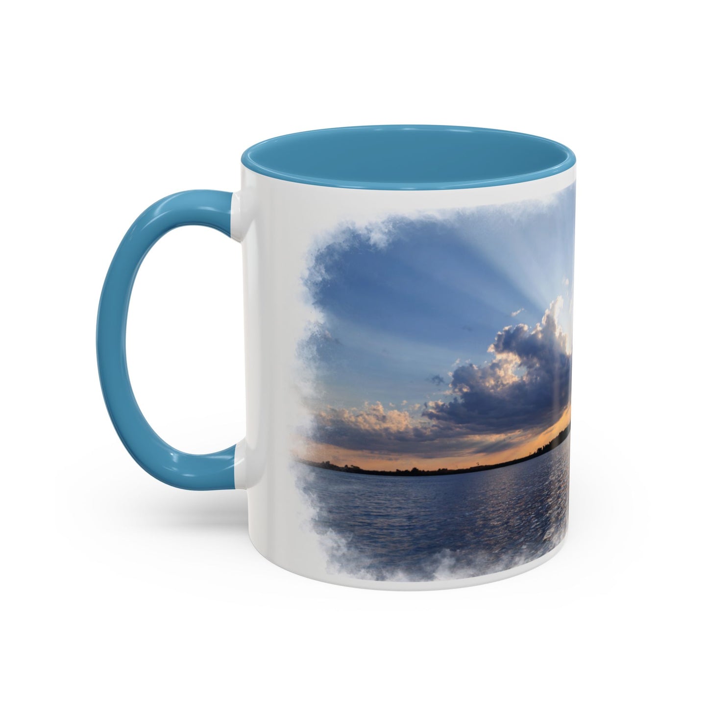 Sunset Lake Accent Mug – Serene Dragonfly Scenic Coffee Cup (11/15 oz)