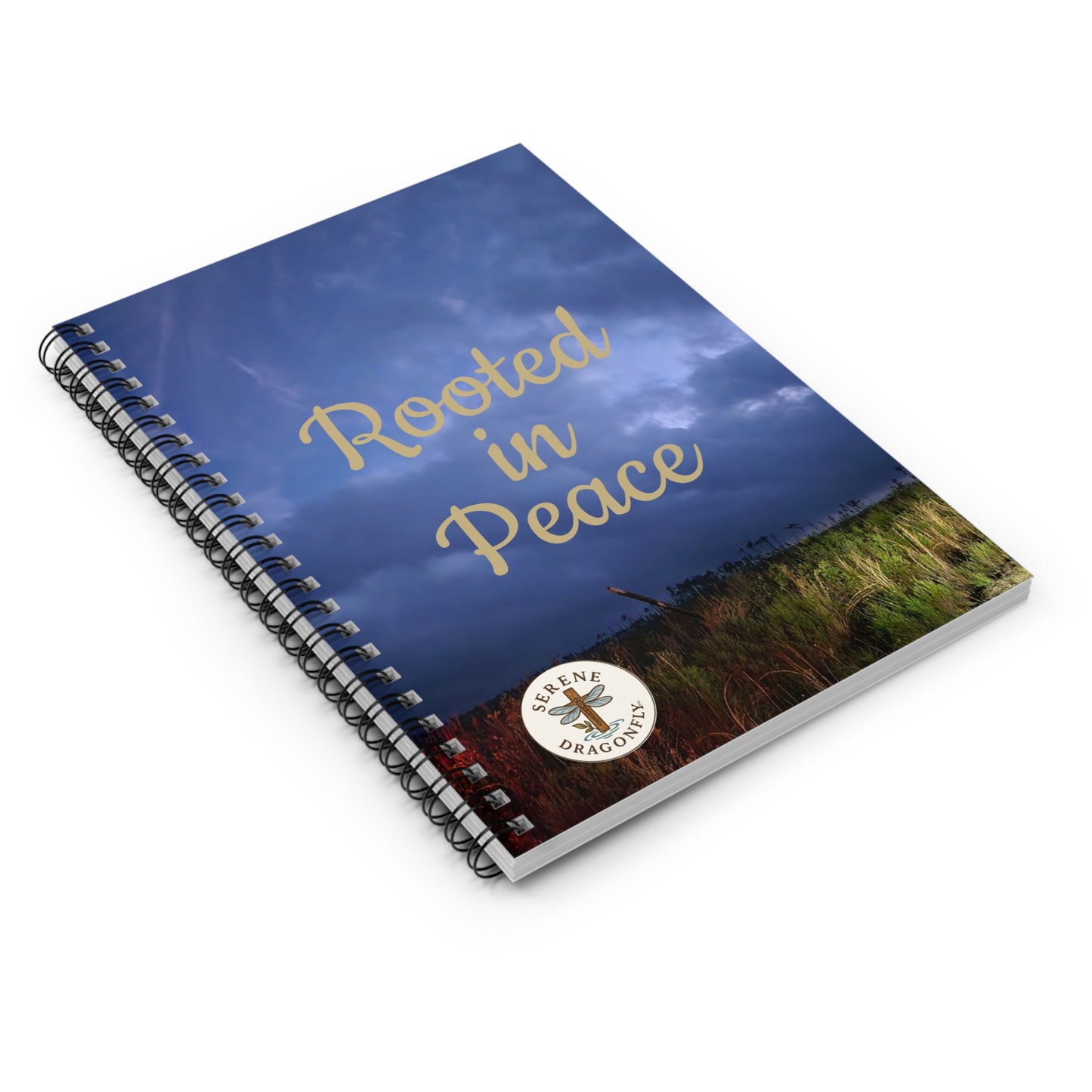 Rooted in Peace Spiral Notebook — Inspirational Ruled Journal