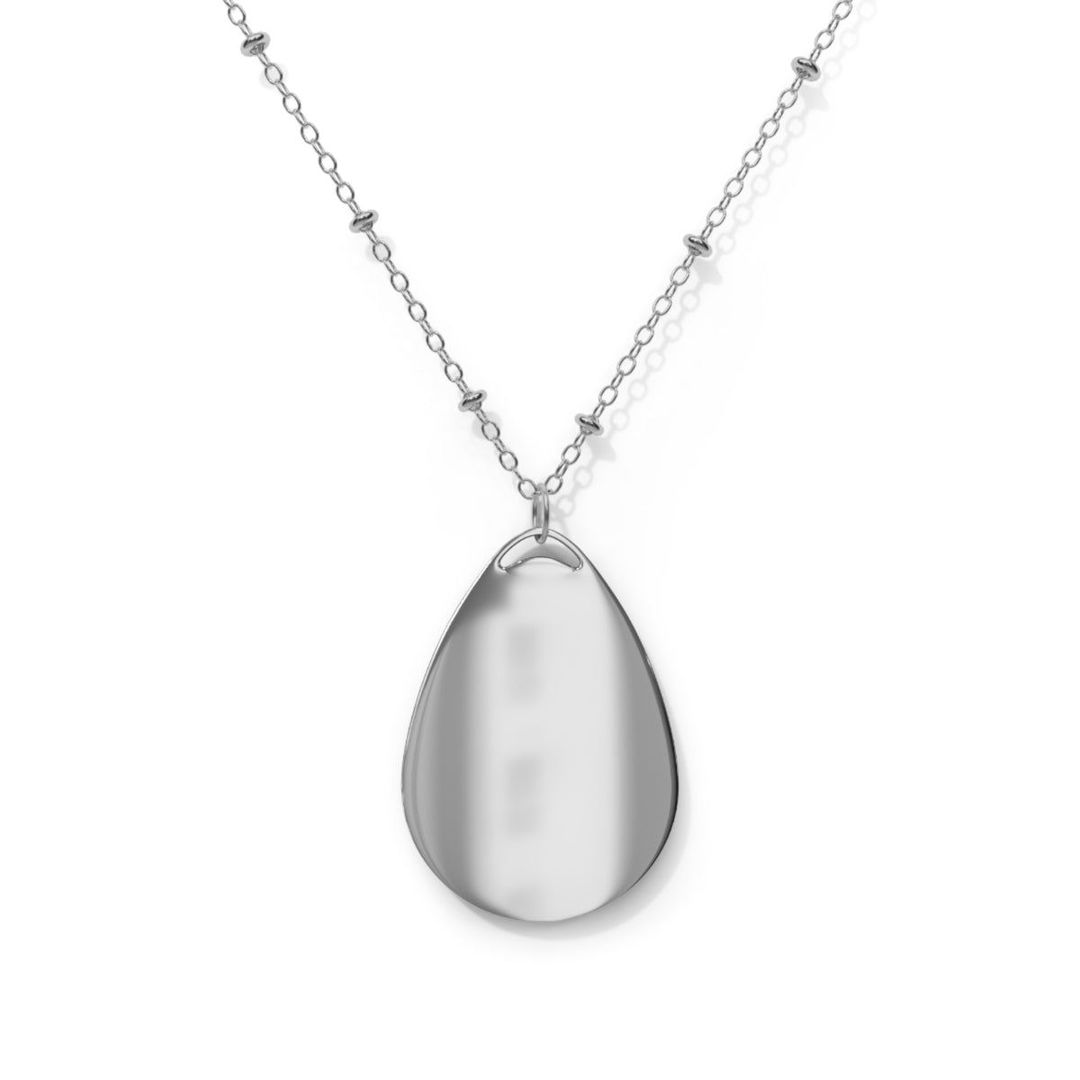 Oval Teardrop Photo Pendant Necklace — Personalized Oval Locket Necklace