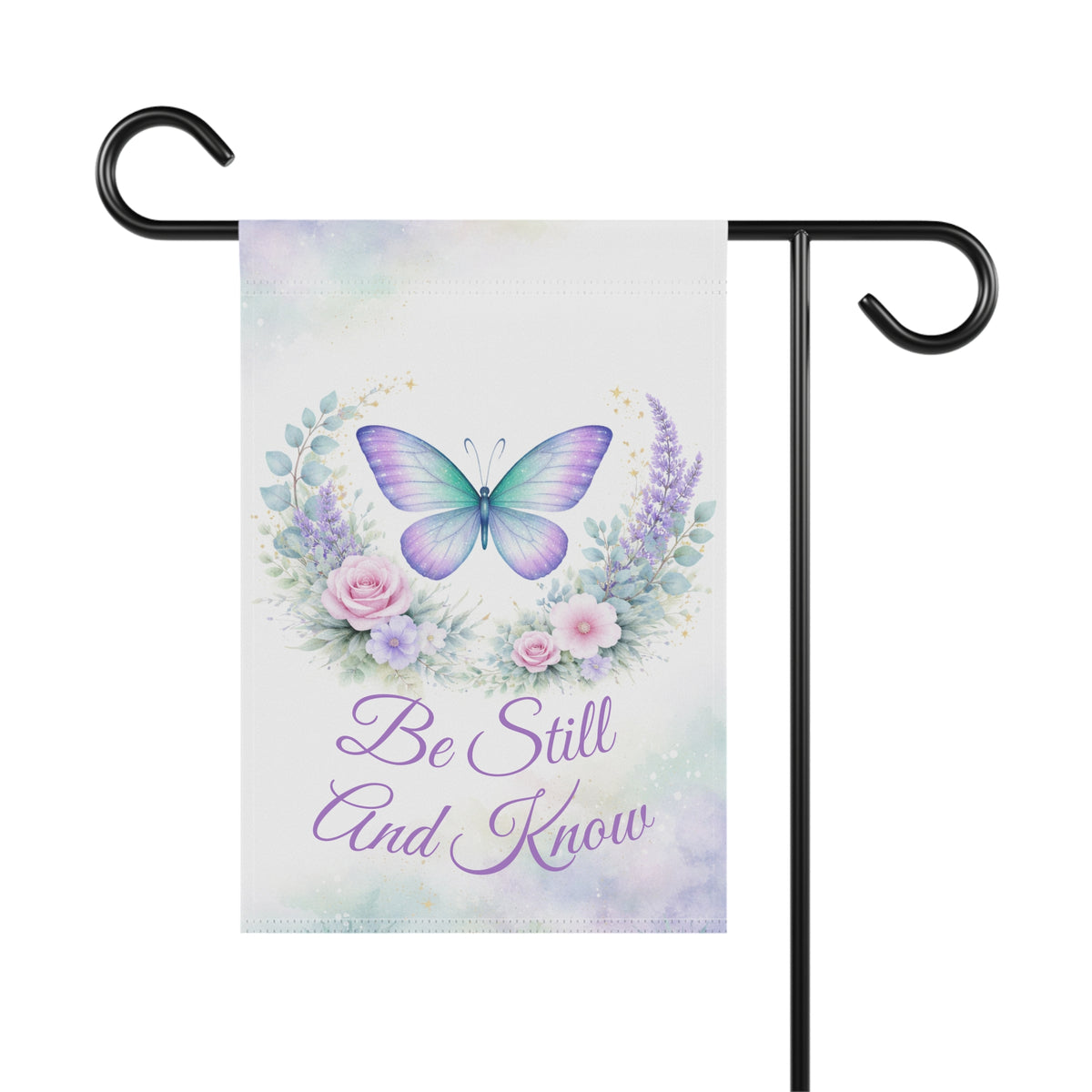 Be Still and Know Butterfly Garden Flag
