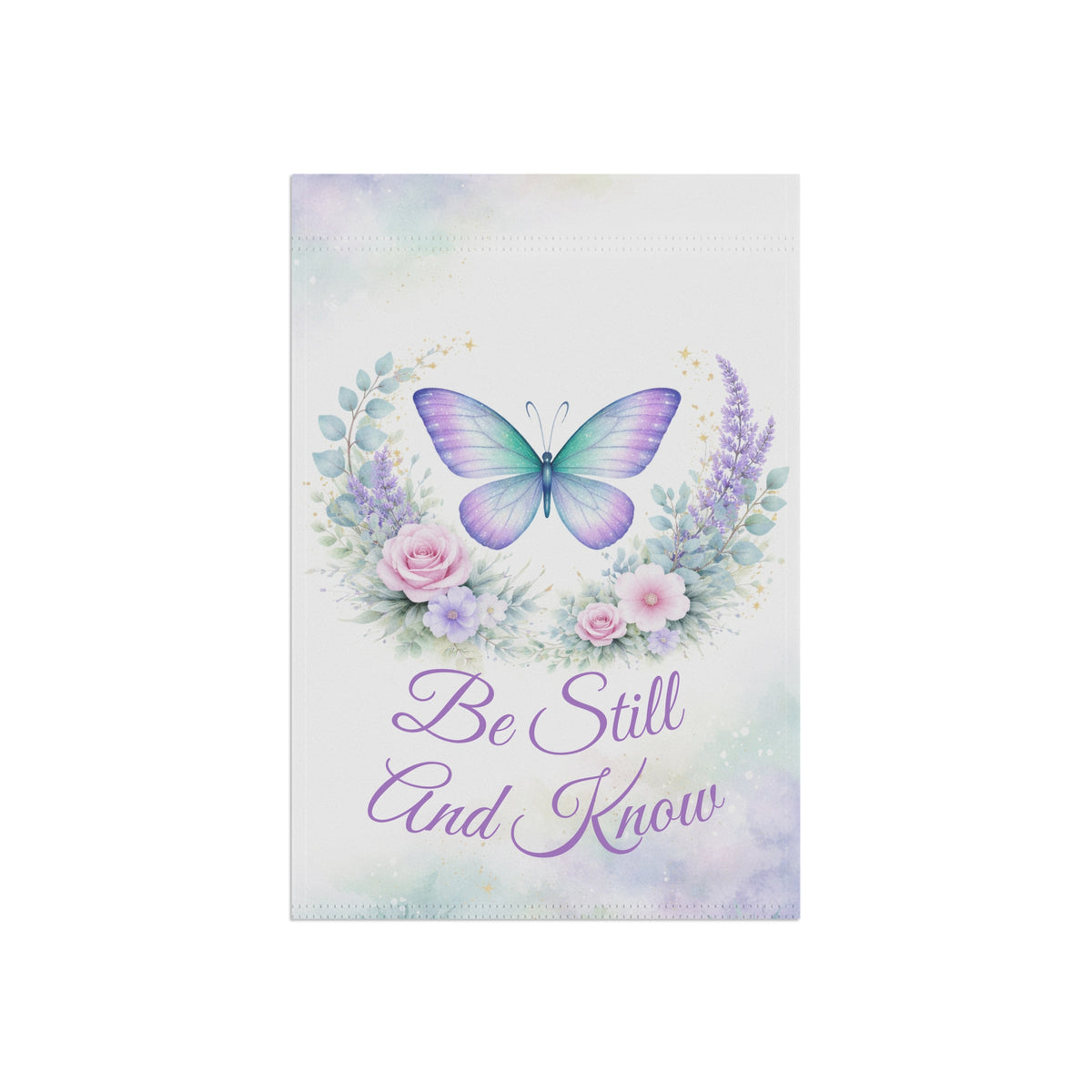 Be Still and Know Butterfly Garden Flag