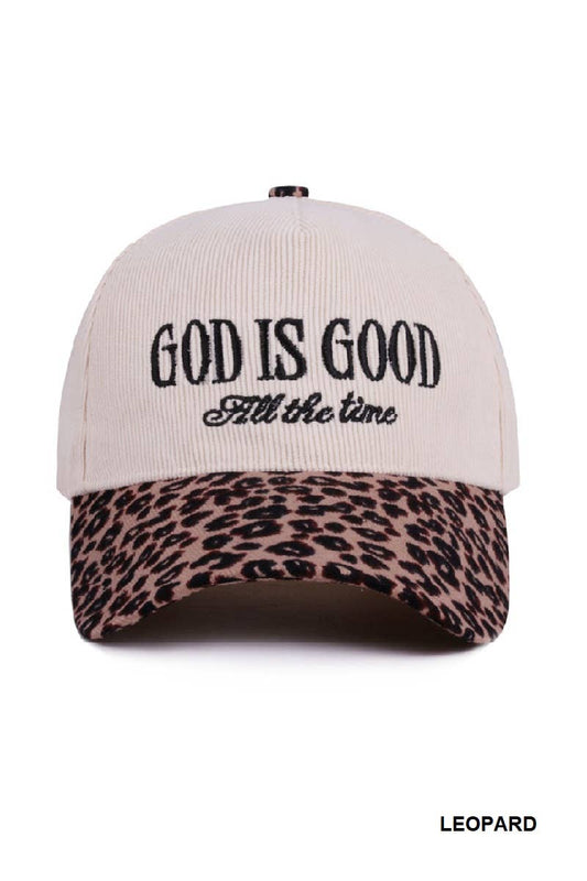 God Is Good All The Time Two Tone Corduroy Cap